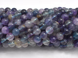 Fluorite Beads, Rainbow Fluorite, 6mm, Round-BeadXpert