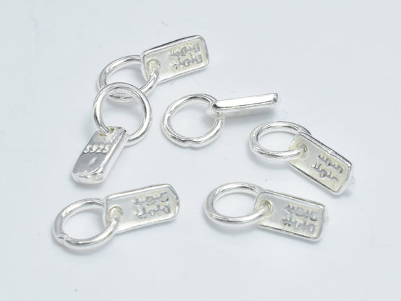 6pcs 925 Sterling Silver Charms, Double Happiness Charm, Wedding Decoration, 6.8x3.5mm-BeadXpert