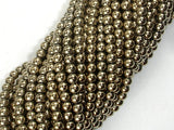 Hematite Beads-Light Gold, 4mm Round Beads-Gems: Round & Faceted-BeadXpert