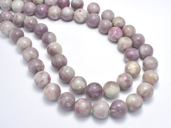 Lilac Jasper Beads, Pink Tourmaline Beads, 14mm, Round-BeadXpert