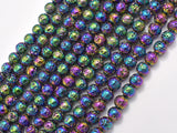 Lava-Rainbow Plated, 6mm (6.6mm) Round-Gems: Round & Faceted-BeadXpert