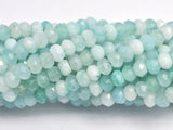 Jade - Amazonite Color 3x4mm Faceted Rondelle, 14 Inch-BeadXpert