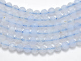 Blue Lace Agate, Blue Chalcedony, 3.5mm Micro Faceted-Gems: Round & Faceted-BeadXpert