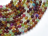 Dragon Vein Agate Beads, Green & Red, 6mm Round Beads-BeadXpert