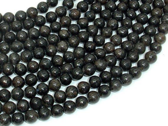 Astrophyllite Beads, 6mm(6.4mm) Round Beads-Gems: Round & Faceted-BeadXpert