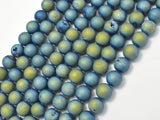 Druzy Agate Beads, Blue Geode Beads, Approx 8 mm(8.4mm) Round-Agate: Round & Faceted-BeadXpert