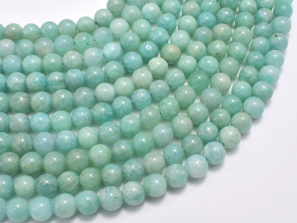 Russian Amazonite Beads, 6mm (6.5mm) Round-Gems: Round & Faceted-BeadXpert