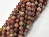 Red Amazonite Beads, 8mm, Round-BeadXpert