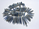 Blue Kyanite (7-12)x(16-48)mm Graduated Top Drilled Slice Stick-BeadXpert