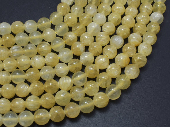 Yellow Selenite, Gypsum, 8mm (8.6mm), Round-BeadXpert