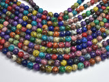 Sesame Jasper-Multi Color 8mm Round Beads, 15 Inch-BeadXpert