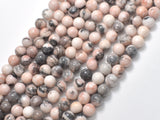 Pink Zebra Jasper, 8mm Round Beads-BeadXpert