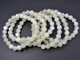 Moonstone Beads, Light Gray Moonstone Bracelet, 8mm Round Beads-Gems: Round & Faceted-BeadXpert