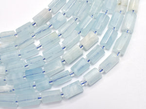 Aquamarine 7x11mm Faceted Tube-BeadXpert