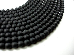 Matte Black Onyx Beads, 12mm Round Beads-Gems: Round & Faceted-BeadXpert