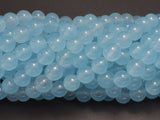 Jade - Aqua Blue, 8mm (8.3mm) Round-Gems: Round & Faceted-BeadXpert