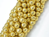 Lava-Gold Plated, 8mm (8.7mm) Round-Gems: Round & Faceted-BeadXpert