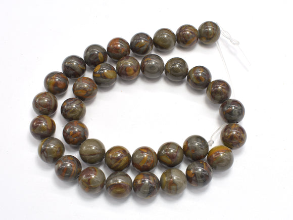 Bamboo Leaf Jasper Beads, Round, 12mm-BeadXpert