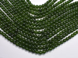 Jade - Olive Green, 6mm (6.3mm) Round-Gems: Round & Faceted-BeadXpert