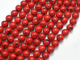 Shell Turquoise Howlite - Red, 8mm (8.5mm)-BeadXpert