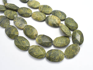 Russian Serpentine Beads, 20x30mm Faceted Oval Beads-BeadXpert