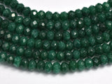 Jade - Green 3x4mm Faceted Rondelle, 14 Inch-BeadXpert