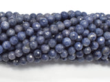 Blue Sapphire Beads, 5mm (5.3mm) Faceted Round, 18 Inch-Gems: Round & Faceted-BeadXpert