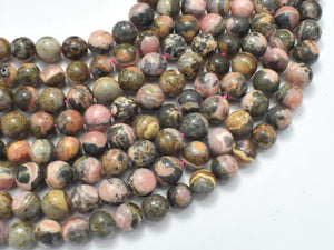 Rhodochrosite, 8mm, Round, 15 Inch-BeadXpert