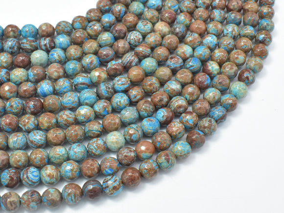 Blue Calsilica Jasper Beads, 6mm Faceted Round Beads-Gems: Round & Faceted-BeadXpert