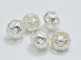 4pcs 925 Sterling Silver Beads, Filigree Drum Beads, Big Hole Spacer Beads, 7.5x5.5mm-Metal Findings & Charms-BeadXpert