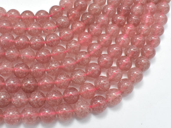 Strawberry Quartz Beads, Lepidocrocite, 8mm Round-Gems: Round & Faceted-BeadXpert