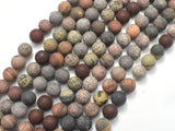 Matte Artistic Jasper, 8mm Round Beads-BeadXpert