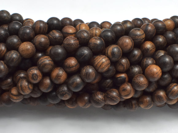 Tiger Skin Sandalwood Beads, 6mm Round Beads-Wood-BeadXpert