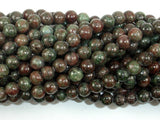 Red Green Garnet Beads, 6mm Round Beads-BeadXpert