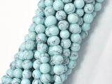 Turquoise Howlite-Light Blue, 6mm Round Beads-Gems: Round & Faceted-BeadXpert