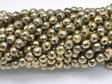 Hematite-Light Gold, Pyrite Color, 6mm Faceted Round-Gems: Round & Faceted-BeadXpert