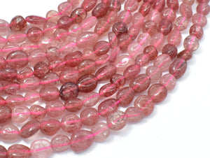 Strawberry Quartz, Lepidocrocite, 6x8mm Nugget Beads, 16 Inch-Gems: Nugget,Chips,Drop-BeadXpert