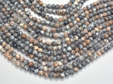 Rain Flower Stone, Gray & Brown, 6mm (6.5mm)-Gems: Round & Faceted-BeadXpert
