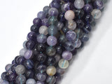 Fluorite Beads, Rainbow Fluorite, 8mm, Round 15 Inch-BeadXpert