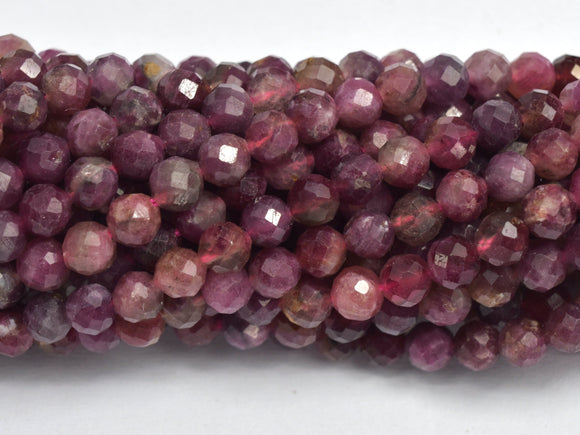 Pink Tourmaline 4mm (4.5mm) Micro Faceted Round-BeadXpert