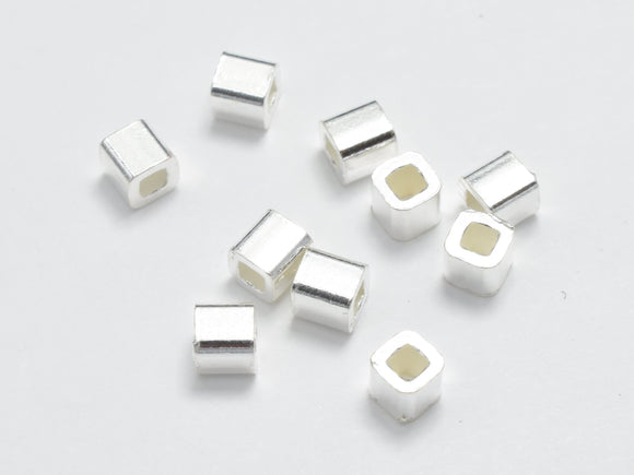 20pcs 925 Sterling Silver Beads, 2.5x2.5mm Cube Beads-BeadXpert