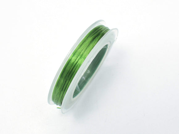 2Rolls Green Stretch Elastic Beading Cord, 0.5mm, 2 Rolls-20 Meters-Metal Findings & Charms-BeadXpert