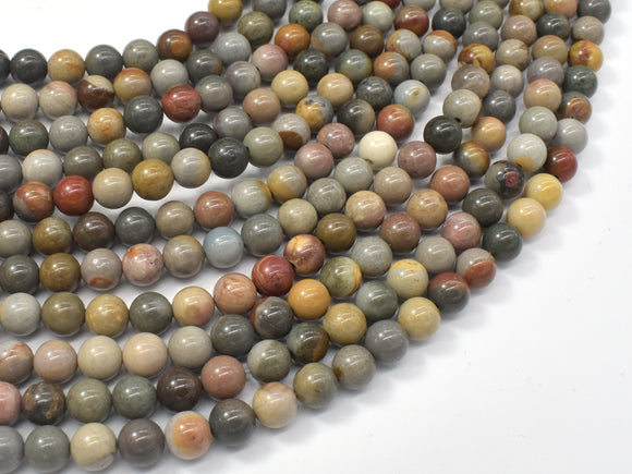 Polychrome Jasper, 6mm Round Beads-Gems: Round & Faceted-BeadXpert