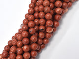 Red Jasper Beads, Round, 8mm-BeadXpert