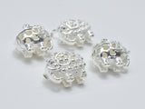 1pc 925 Sterling Silver Charms, Filigree Elephant Charm, 11x9mm-Metal Findings & Charms-BeadXpert