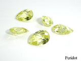 CZ beads, Faceted Pear, 7x10mm-Cubic Zirconia-BeadXpert