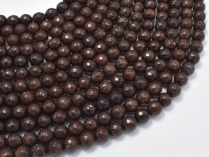 Jade Beads, Coffee, 6mm Faceted Round, 14.5 Inch-Gems: Round & Faceted-BeadXpert