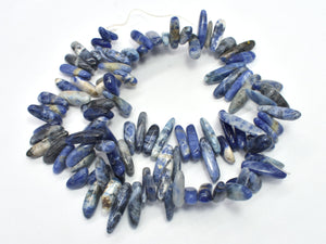 Sodalite Beads, Stick, Top drilled, Approx. (5-7)mm x (12-22)mm , 15.5 Inch-BeadXpert