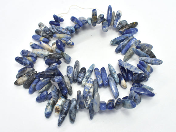 Sodalite Beads, Stick, Top drilled, Approx. (5-7)mm x (12-22)mm , 15.5 Inch-BeadXpert