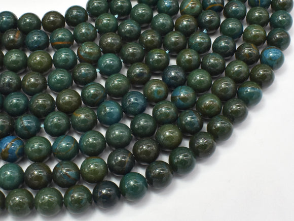 Green Wood Jasper Beads, 8mm (8.3mm)-Gems: Round & Faceted-BeadXpert